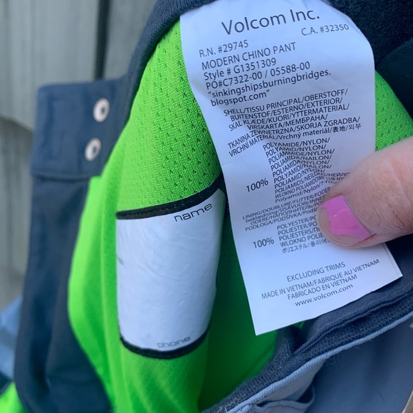 Volcom snow chino snowboarding shell pant gray - Picture 7 of 7